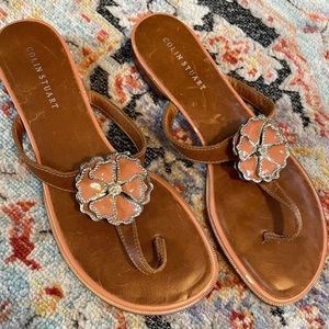 Collin Stewart Sz 7 3D Flower Flip Flops